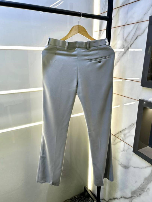 Balmain Premium Men's Slim Fit Stretch Lycra Trouser – Light Grey - Pihu Car Spa
