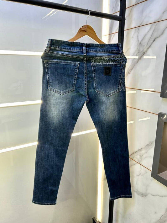 Dolce  & Gabbana Premium Dark Blue Slim Fit Men’s Jeans - Pihu Car Spa